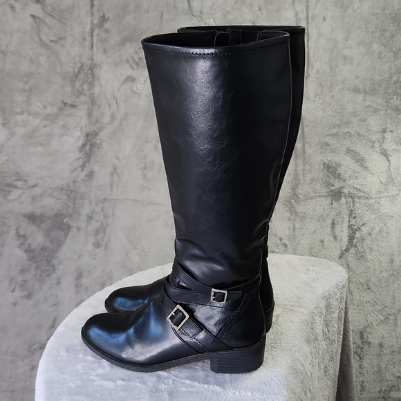 Arizona Dakota Boots Womens Size 7.5 Black Tall Calf Length Boots - Picture 2 of 13